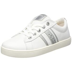Geox Fille J Kathe Girl F Sneakers, White/Silver, 28 EU - Publicité