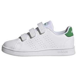 Adidas Mixte enfant Advantage Baskets, Ftwr White/Green/Core Black, 30 1/2 EU - Publicité