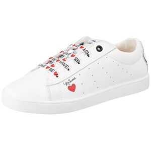 Geox Fille J Kathe Girl F Sneakers, White/Red, 35 EU - Publicité