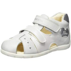 Geox Fille B Kaytan B9251a044hi Sandales, White White Silver C0007, 22 EU - Publicité