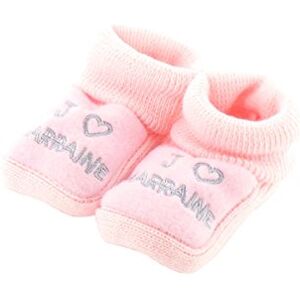 Fruit de ma passion Chaussons pour bébé 0 à 3 Mois rose J'aime marraine - Publicité