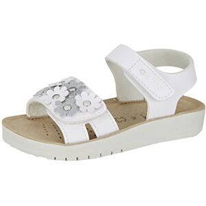 Geox Fille J Costarei Gi Sandal, Blanc Argent, 28 EU - Publicité