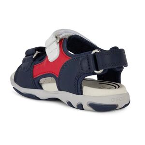 Geox Bébé garçon B Sandal Flaffee Boy, Bleu Marine/Rouge, 22 EU - Publicité