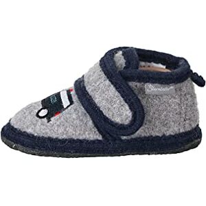 Sterntaler bébé garçon Hausschuh Mocassin, Gris fumée, 18 EU - Publicité