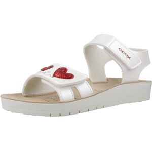 Geox Fille J Costarei Gi Sandal, Blanc Rouge, 27 EU - Publicité