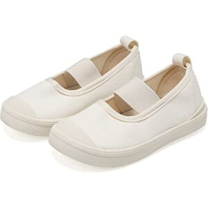 Vunavueya Fille Mary Janes Chaussure Chaussons Ballerines Bout Fermé Enfant Mocassins Loafers Chaussure de Robe d'uniforme Blanc B 23 EU=23CN - Publicité