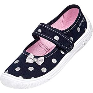 Viggami Vi-GGa-Mi Garçon Fille Diana Dots Mocassin, Bleu foncé et argenté, 28 EU - Publicité