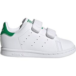 Adidas Garçon Unisex Kinder Stan Smith CF Sneaker, Cloud White/Green, Numeric_23 EU - Publicité