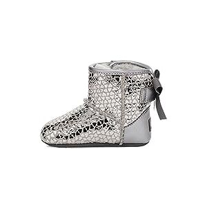 UGG Mixte bébé Jesse Bow II Gel Hearts Botte, Silver, 20.5 EU - Publicité