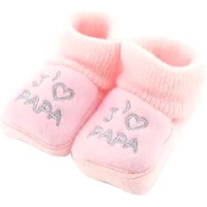 NOSBEBES® Chaussons bébé idée cadeau bébé maternité ou idée annonce de grossesse (rose-APAPA) - Publicité