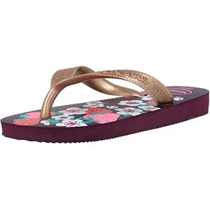 Havaianas Mixte Enfant Kids Flores Tongues, Eggplant Rose Or, 27/28 EU - Publicité