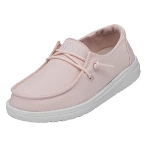 Hey Dude Wendy Youth Slub Canvas MOC Toe Shoes, Rose Bonbon, 34 EU - Publicité