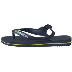 Havaianas Baby Brasil Logo II, Sandales Mixte Bébé, Navy Blue Citrus Yellow, 22 - Publicité