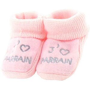 NOSBEBES® Chaussons bébé idée Cadeau bébé maternité ou idée Annonce de Grossesse (rose-PAR) 0-3 mois Etroit - Publicité