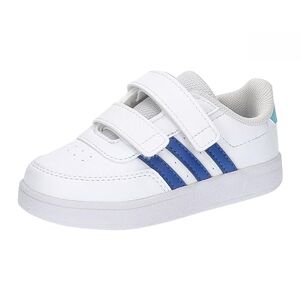 Adidas Mixte bébé Breaknet Lifestyle Court Two-Strap Hook-and-Loop Shoes Low, FTWR White/Team Royal Blue/Light Aqua, 22 EU - Publicité