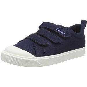 CLARKS City Vibe K Sneakers Basses, Navy Canvas, 29 EU - Publicité