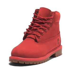 Timberland Bottes tendance imperméables de qualité supérieure pour garçon 15,2 cm, Nubuck rouge moyen, 6.5 US Little Kid - Publicité