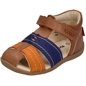 KICKERS Bigbazar-2 Sandale Garçon Camel Orange Bleu, 22 EU - Publicité