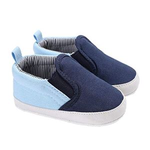 DEBAIJIA Bébé Espadrille Chaussures Premier Pas Enfants Soulier Toile Garçons 6-12M Semelle Souple Antidérapant Légér 18 EU Bleu (Taille du Tag-2) - Publicité