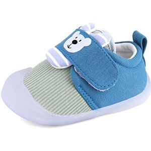 MASOCIO Chaussure Bebe Garcon Baskets Bébé Chaussures Premiers Pas Garçon Taille 21 Bleu (Taille Fabricant: CN 17) - Publicité