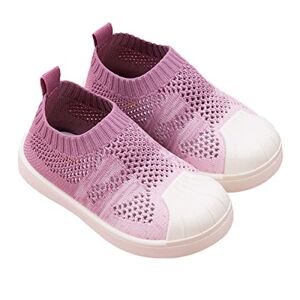 DEBAIJIA Chaussures pour Tout-Petits 1-7T Bébé Enfants Mesh Changement Progressif Couleur Semelle Souple Antidérapant Marche Baskets 28/29 EU Rose(Étiquette Taille 27) - Publicité