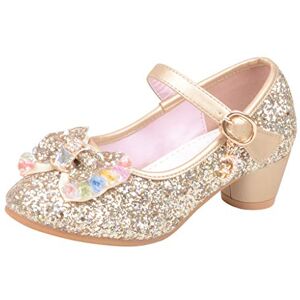 BIISDOST Chaussures de princesse pour fille avec talon – Chaussures de danse à paillettes Mary Jane Chaussures basses Chaussures de soirée Chaussures de fête d'anniversaire de mariage Chaussures de cosplay - Publicité