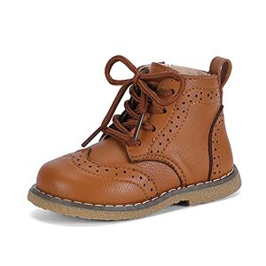 MASOCIO Bottines Enfant Garcon Fille Bottes Enfant Bottine Botte Enfants Garçon Ankle Boots Chaussure Brun Taille 23 (CN 23) - Publicité