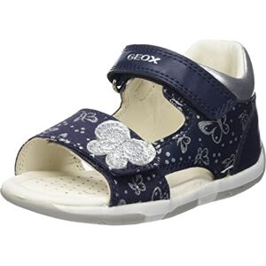 Geox Bébé Fille B Sandal Tapuz Girl Premiers Pas, Navy/Silver, 25 EU - Publicité