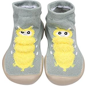 Allbestop Chaussettes Antidérapantes Pour Bébé,Chausson Cuir Chaussure Premier Pas Fille Sandale Bebe Fille Boots Neige Femme Mode Homme Chaussure A Roulette(Grey,19) - Publicité