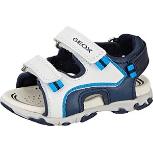 Geox Bébé garçon B Sandale Flaffee Boy, Blanc/Bleu Marine, 22 EU - Publicité