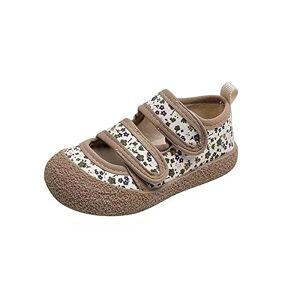 Générique Petit Enfant Filles Chaussures En Toile Printemps éTé Sandales En Tissu Floral Petites éLèVes Portent à L'éCole Fille Blanc Bout LéGèRement Ouvert Sandales - Publicité