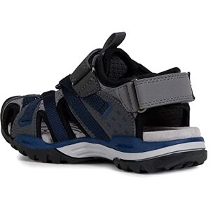 Geox J Borealis Boy B Sandales Bout Fermé, Noir (DK Grey/Navy C0739), 33 EU - Publicité