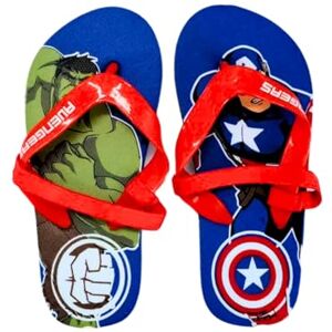 Marvel Avengers Tongs Garçon, Captain America et Hulk Sandales D'été Bleu, Tailles EU 22 à 29 (Bleu, Système Taille Chaussures EU, Enfant de 2 à 5 ans, Homme, Numérique (intervalle), Moyen, 22, 23) - Publicité