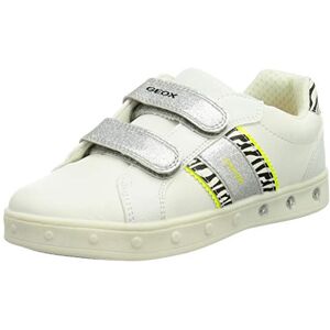 Geox Fille J Skylin Girl H Sneakers, White/Fluo Yellow, 27 EU - Publicité