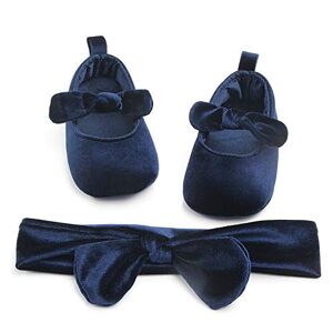 Carolilly Chaussures Bébé Filles avec Bandeau Baptême Cérémonie Chaussures Antidérapantes Semelle Souple Cadeau pour Bébé Fille - Publicité