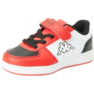 Kappa Mixte bébé Malone Sneakers Basses, Blanc Noir Rouge, 26 EU - Publicité