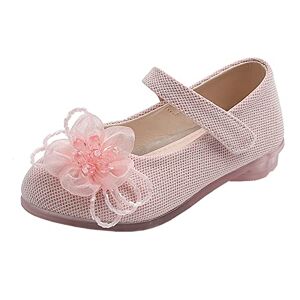 Generic Sandales pour bébé fille Motif floral Chaussures individuelles Diamant brillant Bowknot Chaussures de princesse Sandales en cuir Chaussures de danse Chaussures d'été, Z2 rose., 27 EU - Publicité