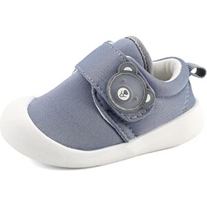 MASOCIO Chaussures Bebe Garcon Fille Baskets Bébé Chaussures Premiers Pas Garçon Chausson 12-18 Mois Taille 21 Gris (Taille Fabricant 16) - Publicité