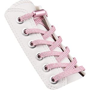 SULPO Lacets chaussures avec fermeture rapide en métal Lacet elastique adulte et enfant Lacets elastique plats sans noeuds pour les baskets, converse, sneakers No Tie Lacets silicone - Publicité