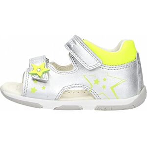 Geox Bébé Fille B Sandal Tapuz Girl Premiers Pas, Silver/Fluo Yellow, 22 EU - Publicité