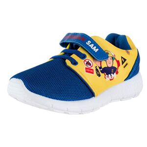 Brandsseller Baskets pour garçon Chaussures de loisirs Chausson avec motifs dans le style Sam le pompier, bleu, 31/32 EU - Publicité