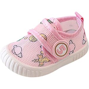 Generic Chaussures unisexes pour bébé Pour le printemps et l'été Respirantes Chaussures plates En maille Respirantes Flexibles Légères Antidérapantes Semelle souple, Z1 rose, 17 EU - Publicité