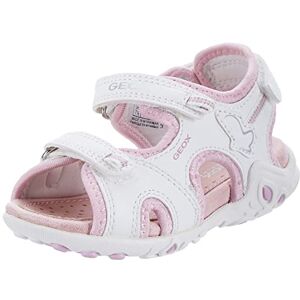 Geox Fille J Whinberry G Sandal, Blanc Rose, 28 EU - Publicité