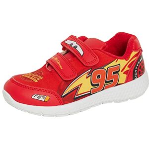 Disney Cars Chaussures de sport pour garçons Lightning McQueen faciles à attacher, Rouge, 31 EU - Publicité