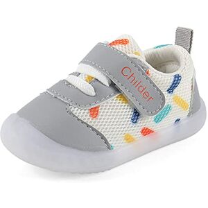 MASOCIO Chaussures Bebe Garcon Fille Baskets Bébé Chaussures Premiers Pas Chausson Garçon Taille 21 Gris (Taille Fabricant 17) - Publicité