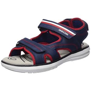 Geox Garçon J Maratea Boy Sandal, Bleu Marine Rouge, 27 EU - Publicité