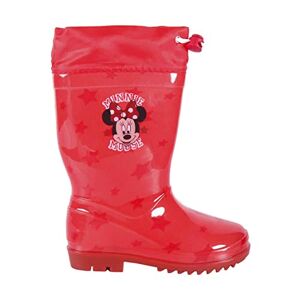 CERDÁ LIFE'S LITTLE MOMENTS Bottes de Pluie Fille Minnie Mouse avec Bouchon de Régulation et Entrée d'eau Minimisée-Licence Officielle Disney, Rouge, 22 EU - Publicité