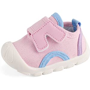 LACOFIA Chaussures Premier Pas Bébé Filles Baskets de Marche Bébé Antidérapantes Rose 21(CN 18) - Publicité