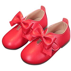 BOTCAM Bébé Princesse Filles Enfants Sandales Bébé Chaussures Nœud Bébé Chaussures Tricot, 1 rouge, 27 EU - Publicité