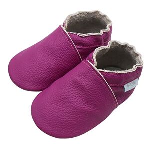 Basrakids Chausson Bebe Garcon Fille Chaussures Cuir Souple Bébé Chausson Cuir Bébé-Antidérapants Chaussures Premiers pas Bébé Garçon Fille Rose-A1 (XL, 24/25EU) - Publicité